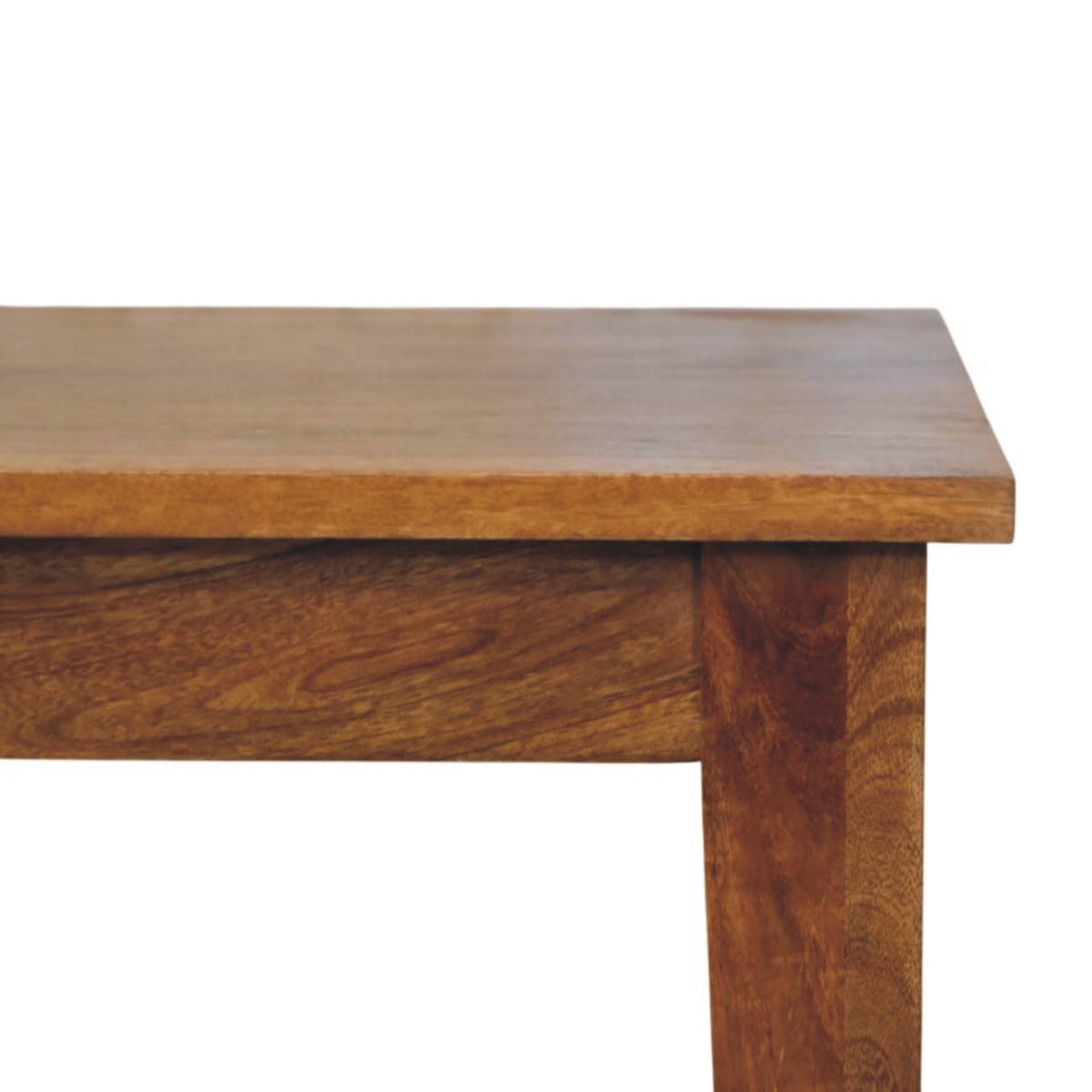 Teak Toned Solid Timber Artisan Dining Table
