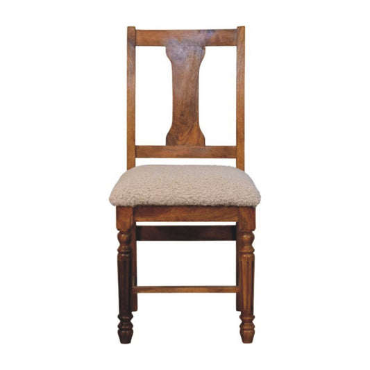 Bouclé Montauk Turned Leg Dining Chair