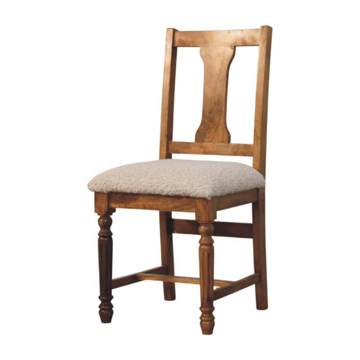 Bouclé Montauk Turned Leg Dining Chair
