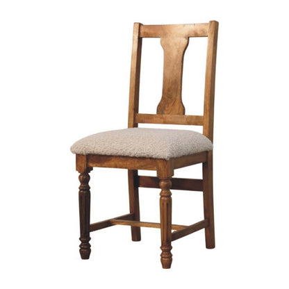 Bouclé Montauk Turned Leg Dining Chair