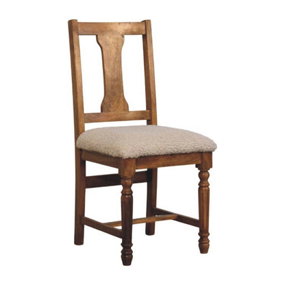 Bouclé Montauk Turned Leg Dining Chair