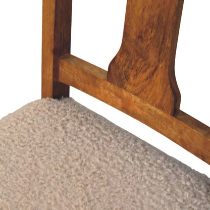 Bouclé Montauk Turned Leg Dining Chair