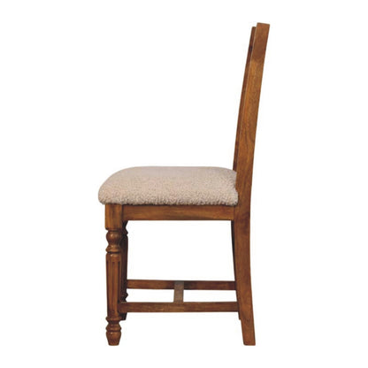 Bouclé Montauk Turned Leg Dining Chair