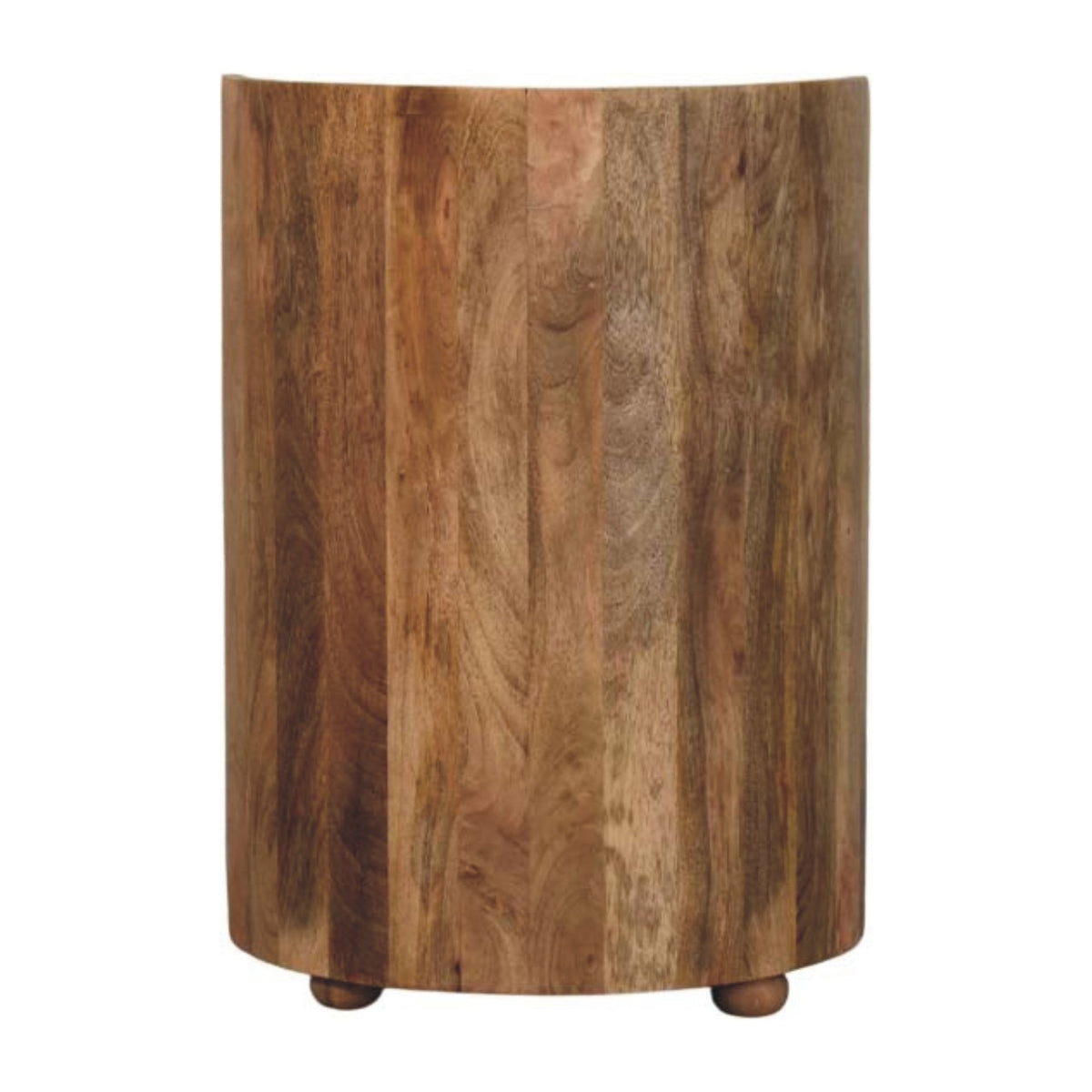 Beacon Oak Curved 2 Drawer Marble Nightstand