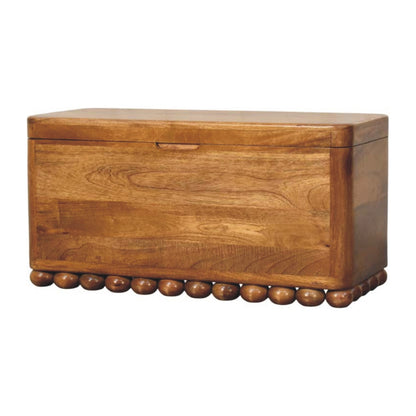 Austin Amber Oak Storage Trunk Bench Lift Lid
