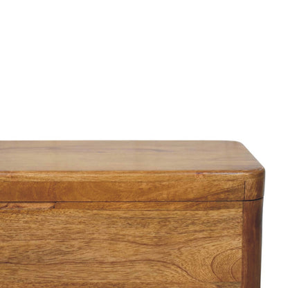 Austin Amber Oak Storage Trunk Bench Lift Lid