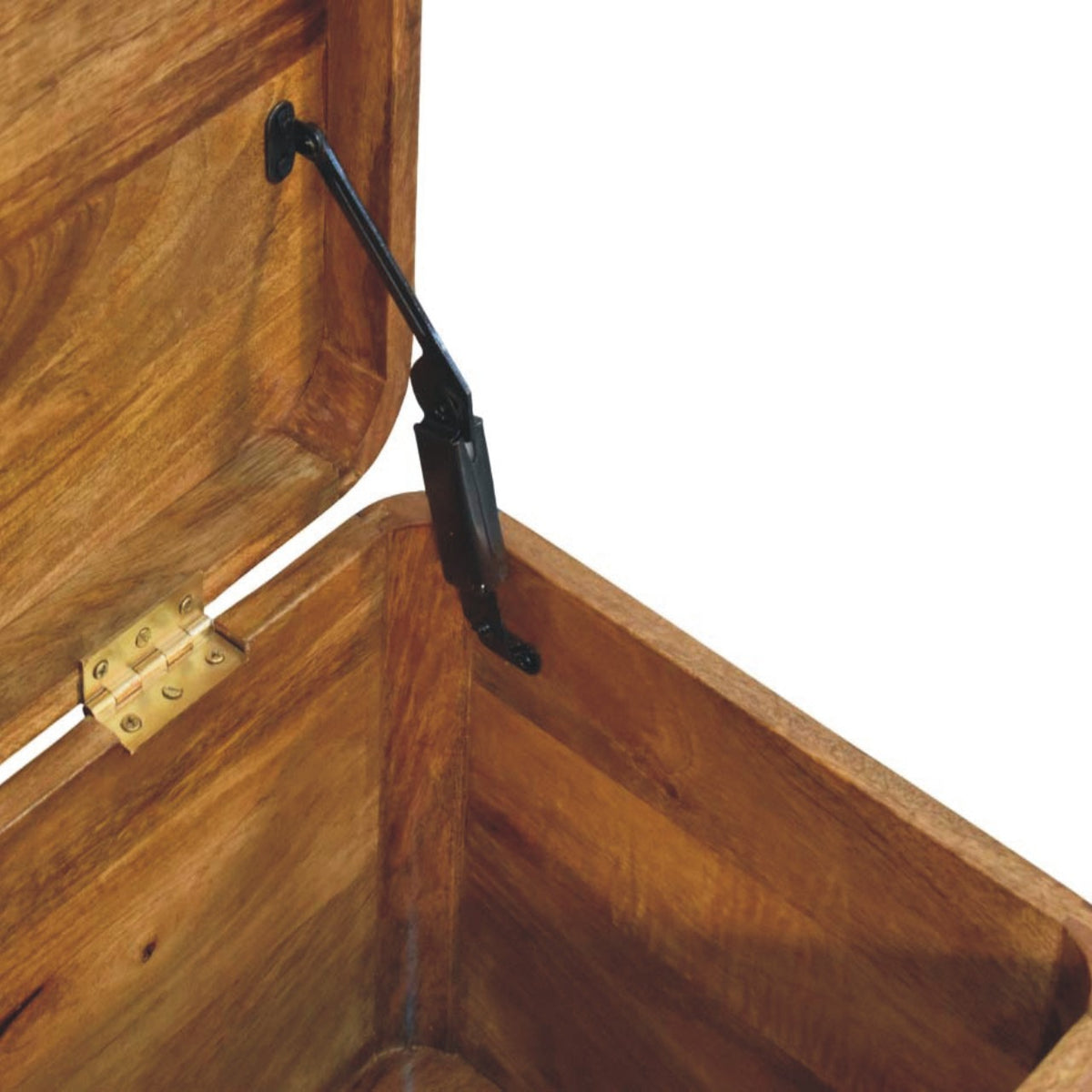 Austin Amber Oak Storage Trunk Bench Lift Lid