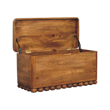 Austin Amber Oak Storage Trunk Bench Lift Lid