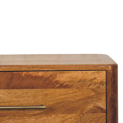 Austin Amber Oak 3 Drawer Ball Feet Chest