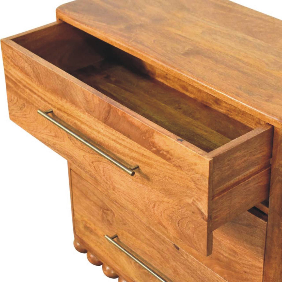 Austin Amber Oak 3 Drawer Ball Feet Chest
