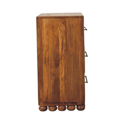 Austin Amber Oak 3 Drawer Ball Feet Chest