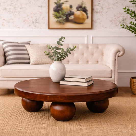 Orbison Winewood Oak Round Ball Coffee Table