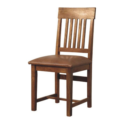 Sutton Buffalo Leather Slatted Dining Chair