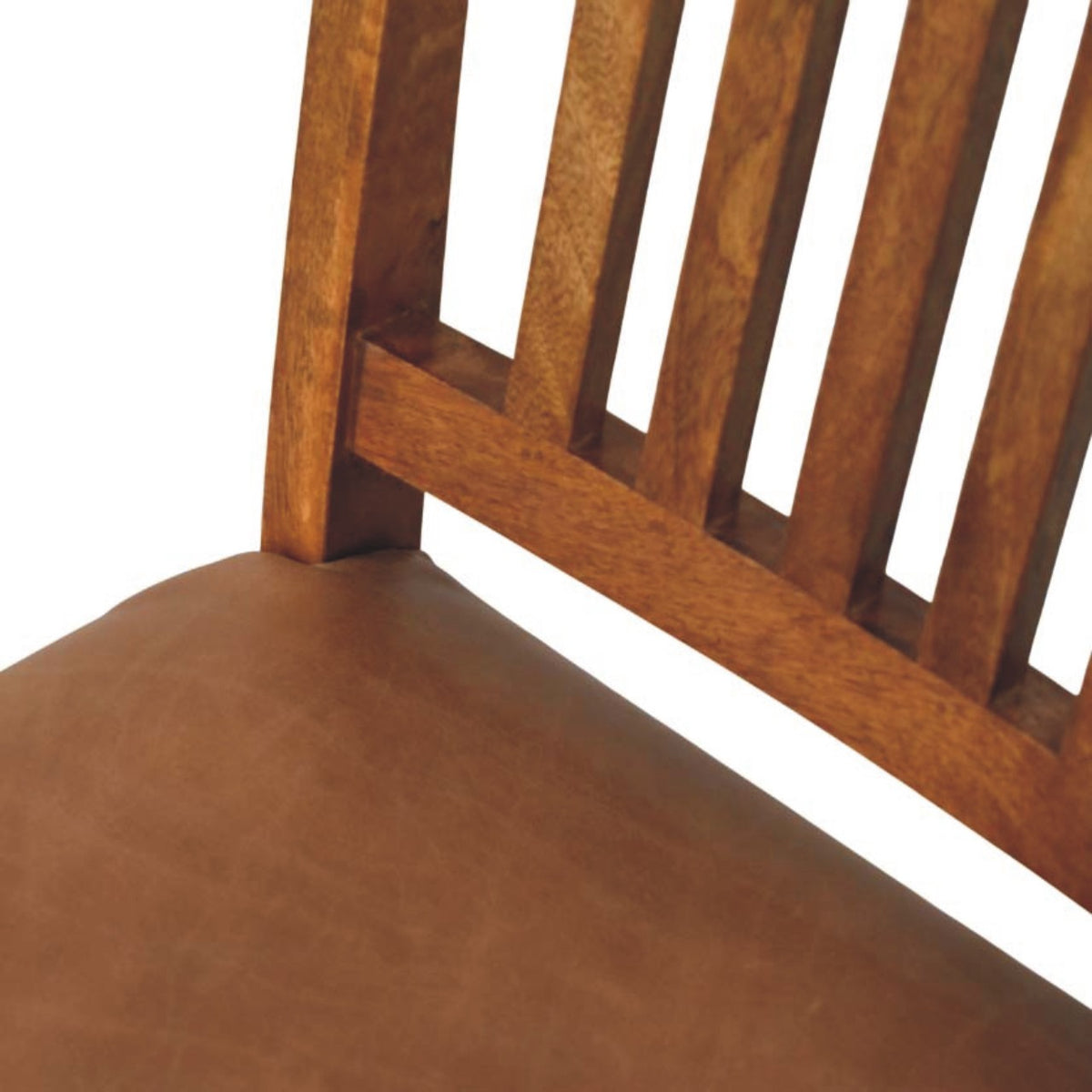 Sutton Buffalo Leather Slatted Dining Chair