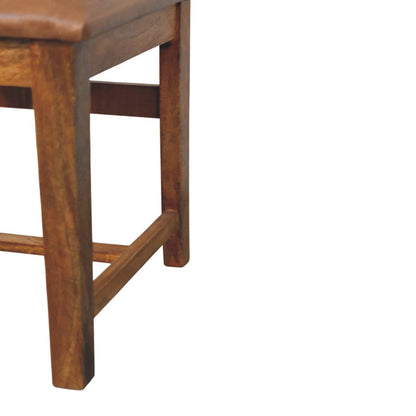 Sutton Buffalo Leather Slatted Dining Chair
