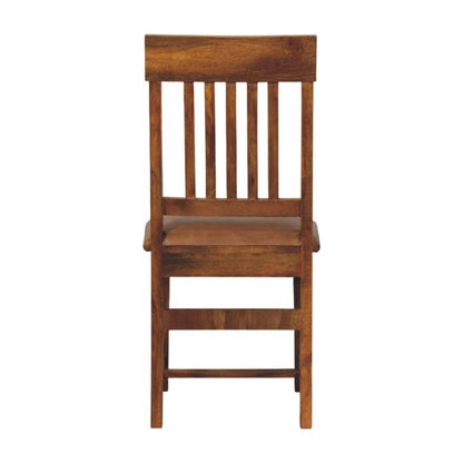 Sutton Buffalo Leather Slatted Dining Chair