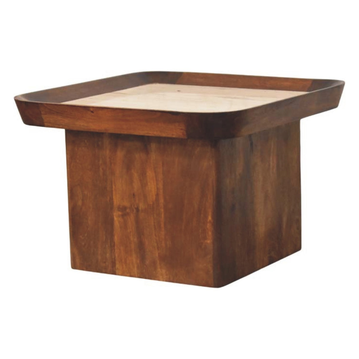 Beacon Travertine Top Tray Round Coffee Table