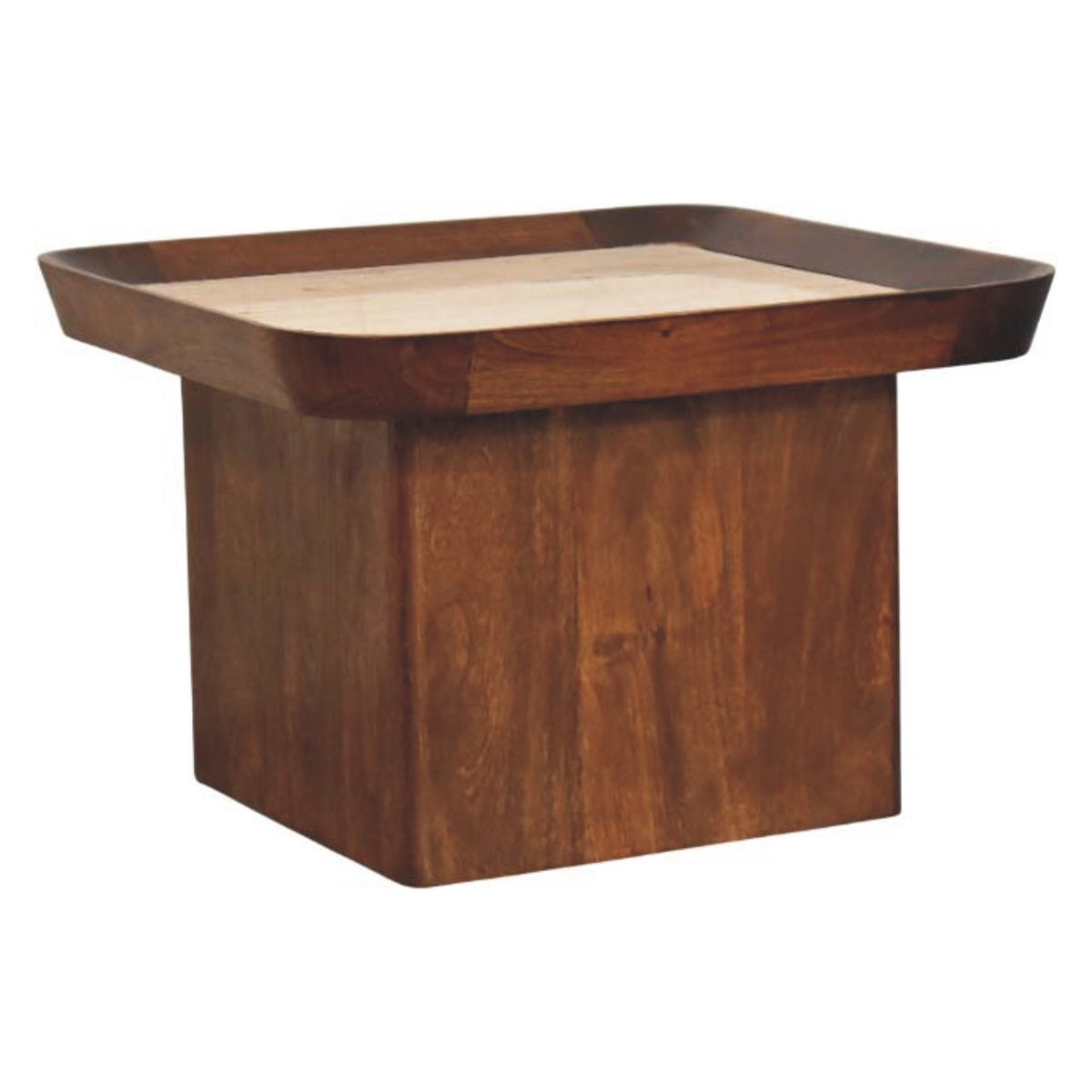 Beacon Travertine Top Tray Round Coffee Table