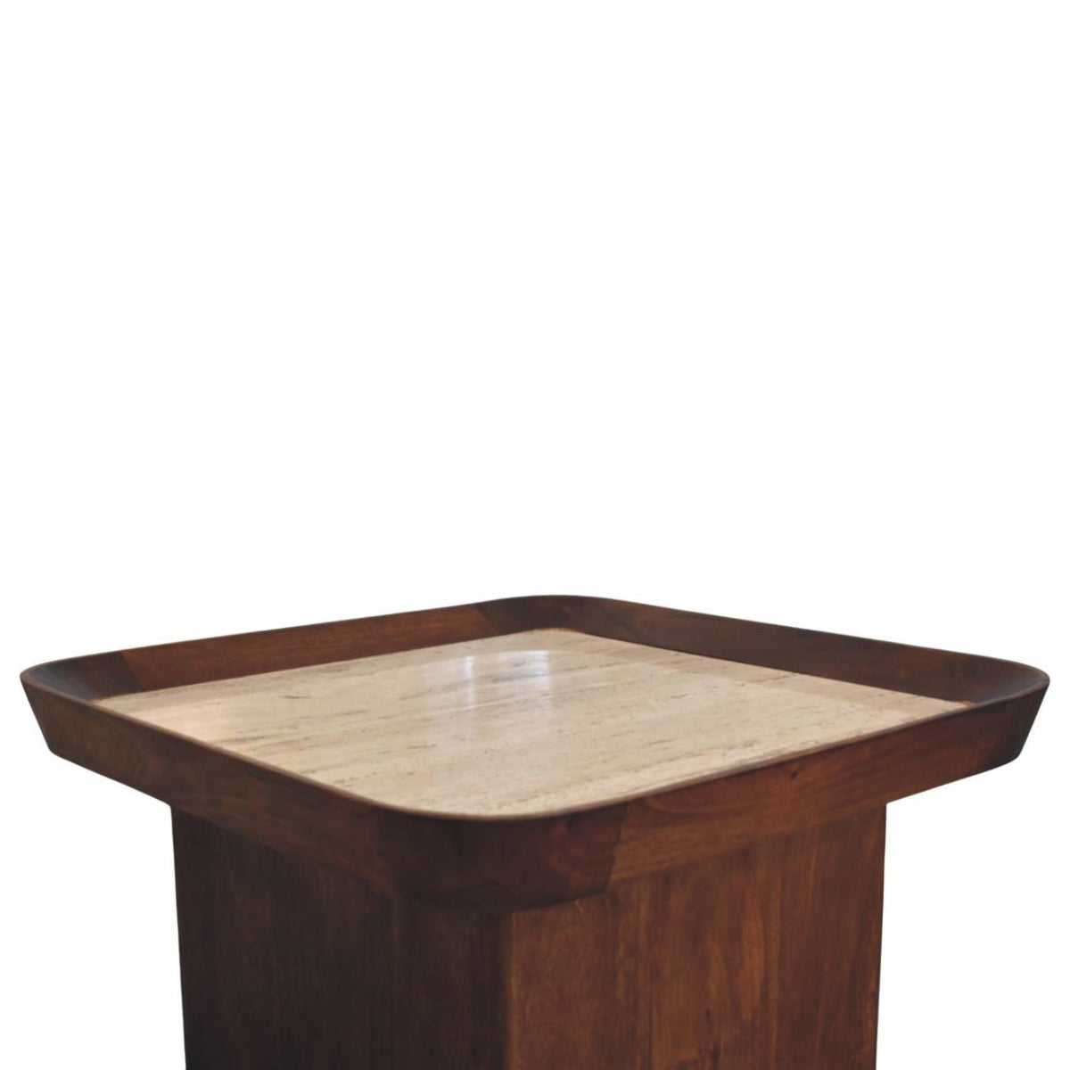 Beacon Travertine Top Tray Round Coffee Table