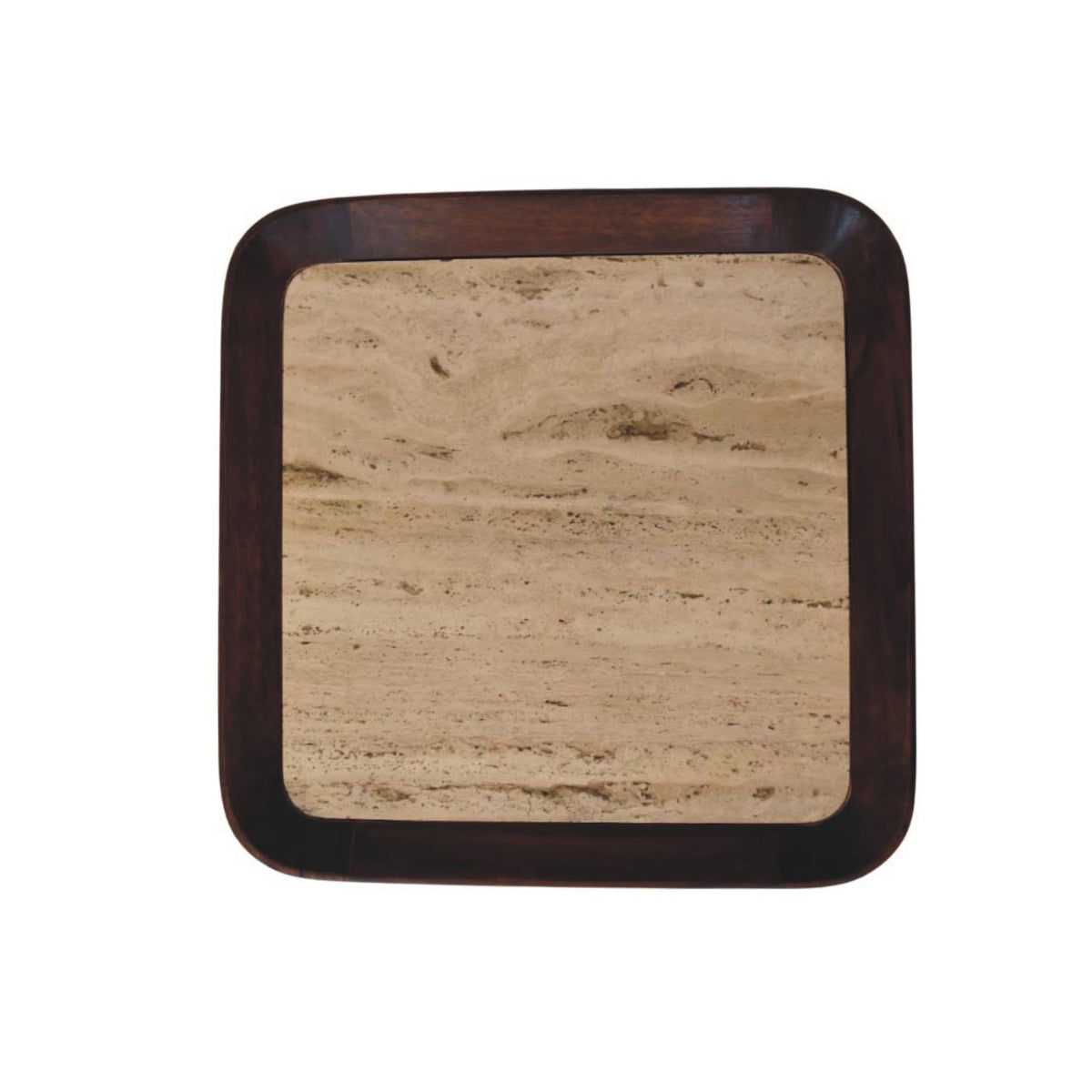 Beacon Travertine Top Tray Round Coffee Table