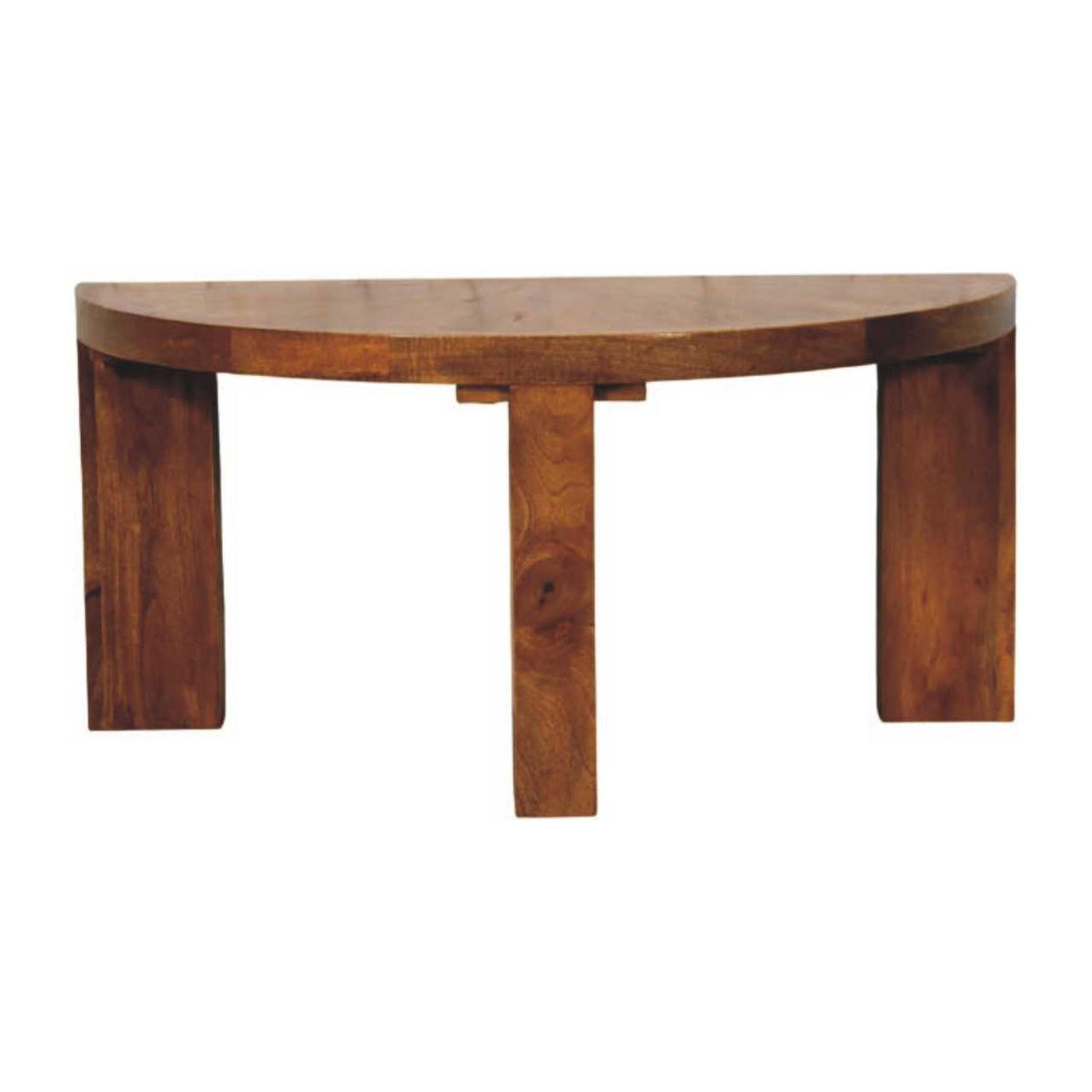 Taos Amber Oak Half Moon Coffee Table