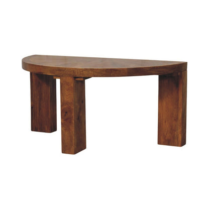 Taos Amber Oak Half Moon Coffee Table