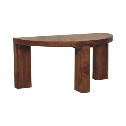 Taos Amber Oak Half Moon Coffee Table