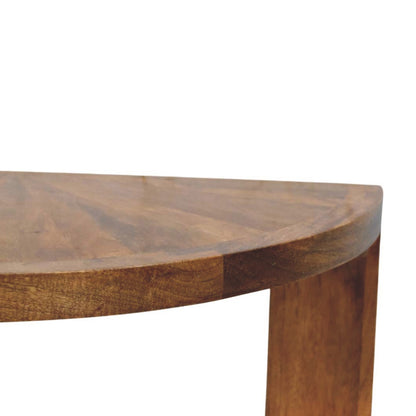 Taos Amber Oak Half Moon Coffee Table