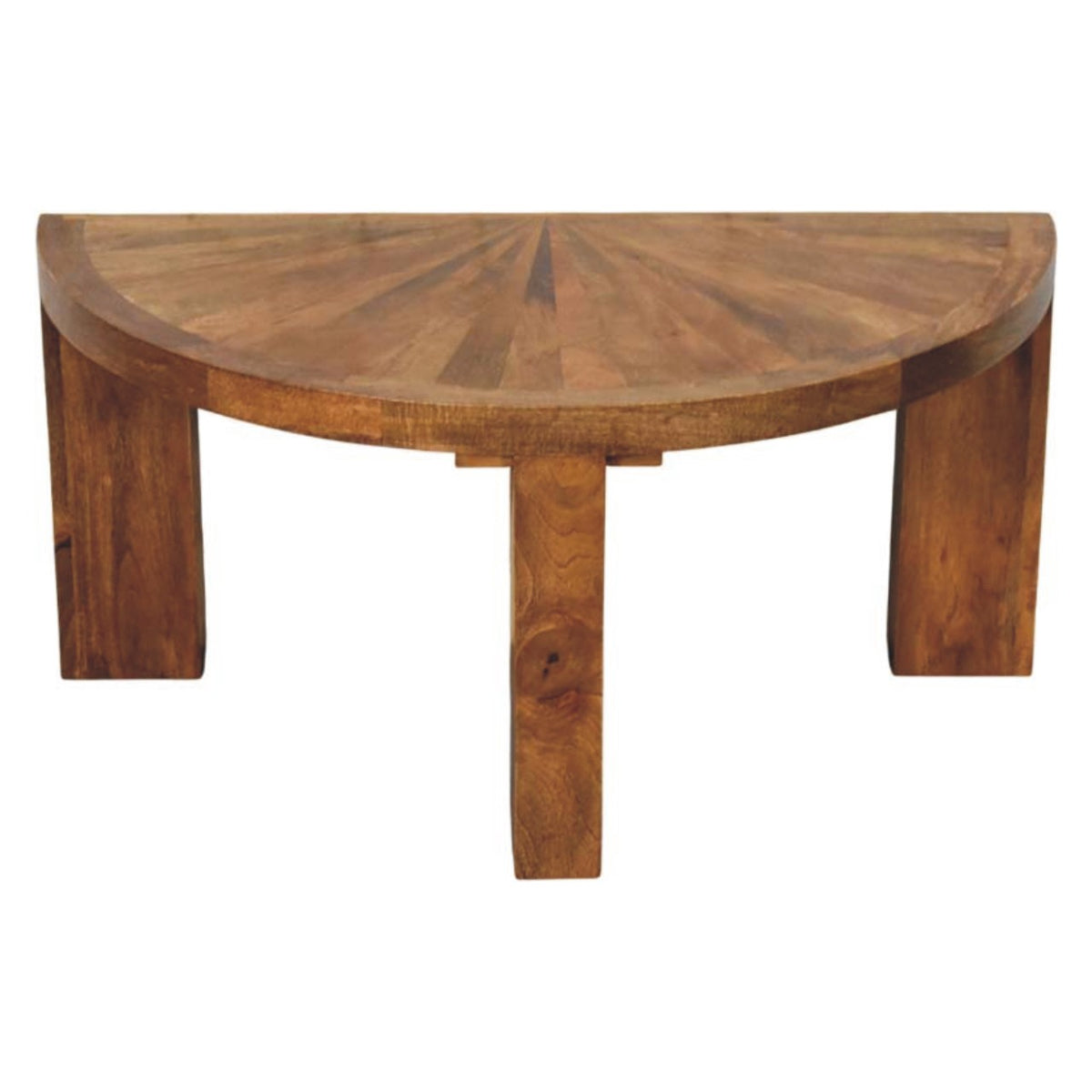 Taos Amber Oak Half Moon Coffee Table