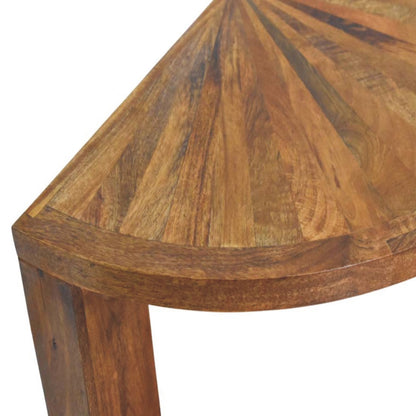 Taos Amber Oak Half Moon Coffee Table