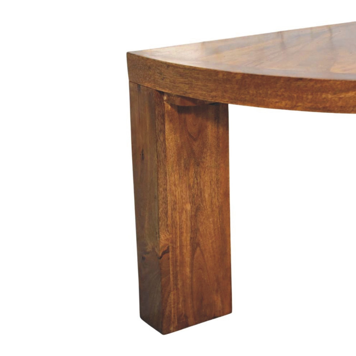 Taos Amber Oak Half Moon Coffee Table