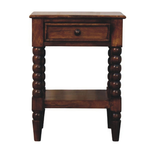 Savannah Spindle Chestnut 1 Drawer End Table