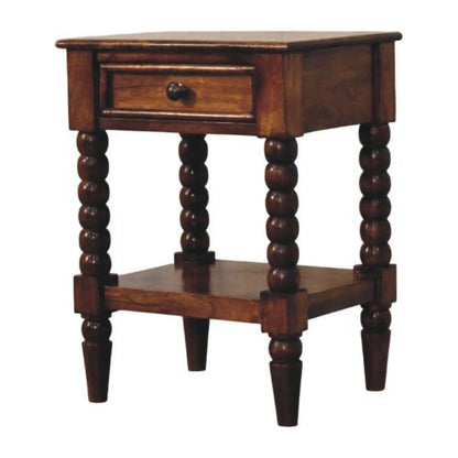 Savannah Spindle Chestnut 1 Drawer End Table