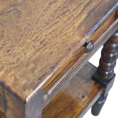 Savannah Spindle Chestnut 1 Drawer End Table