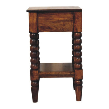 Savannah Spindle Chestnut 1 Drawer End Table