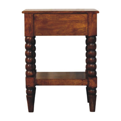 Savannah Spindle Chestnut 1 Drawer End Table