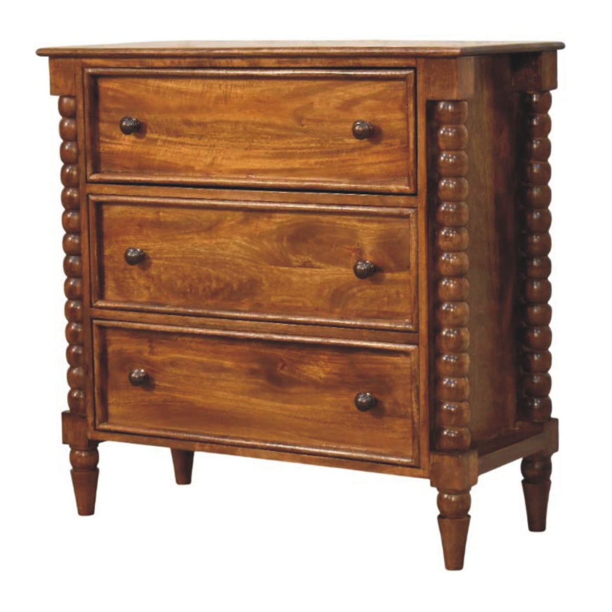 Savannah Spindle Chestnut 3 Drawer Dresser