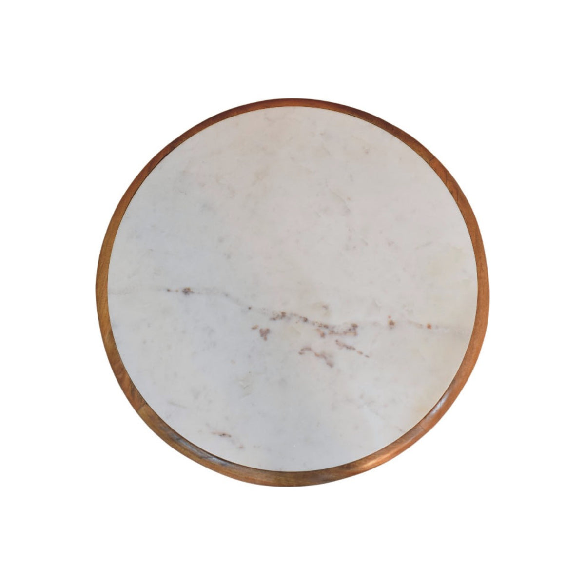 Beacon Oak Round Marble Ball Feet Coffee Table