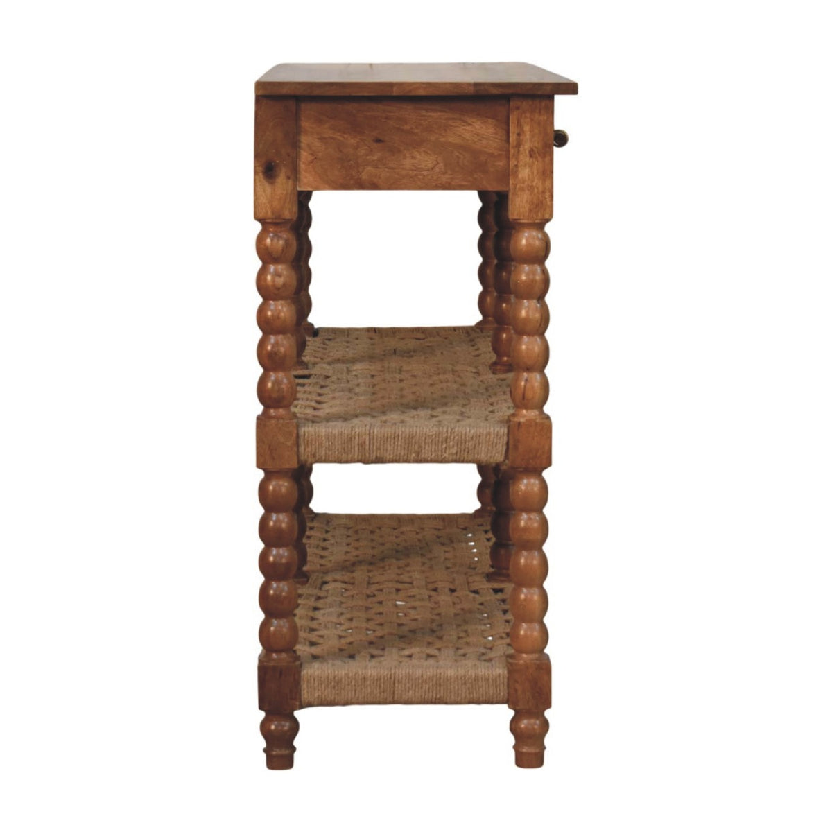 Savannah Spindle Woven 2 Drawer Console Table