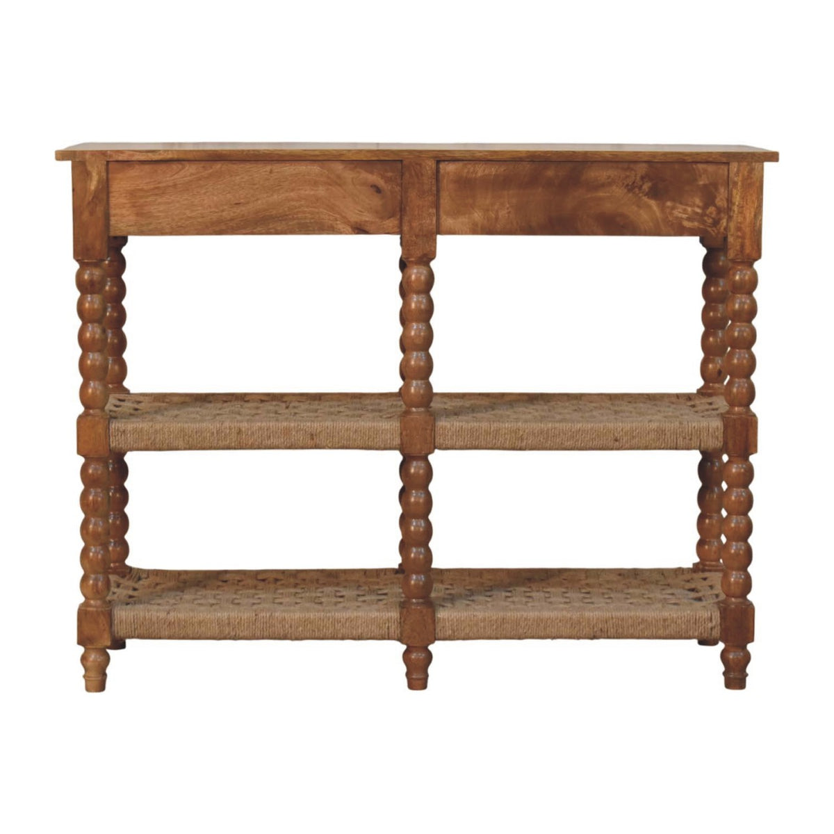 Savannah Spindle Woven 2 Drawer Console Table