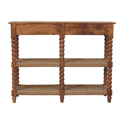 Savannah Spindle Woven 2 Drawer Console Table
