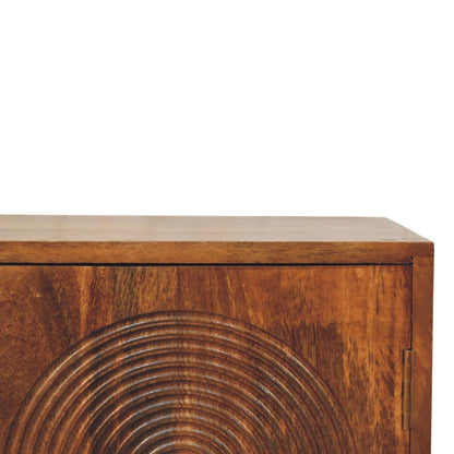 Arco Groove Solid Wood Cabinet with Double Doors