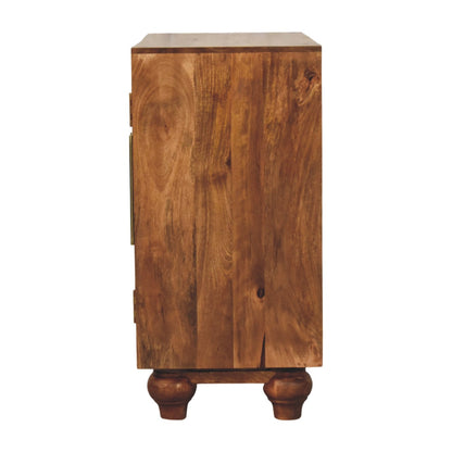 Arco Groove Solid Wood Cabinet with Double Doors
