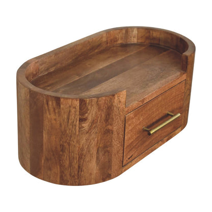 Sonora Teak Wood Floating 1 Drawer Nightstand