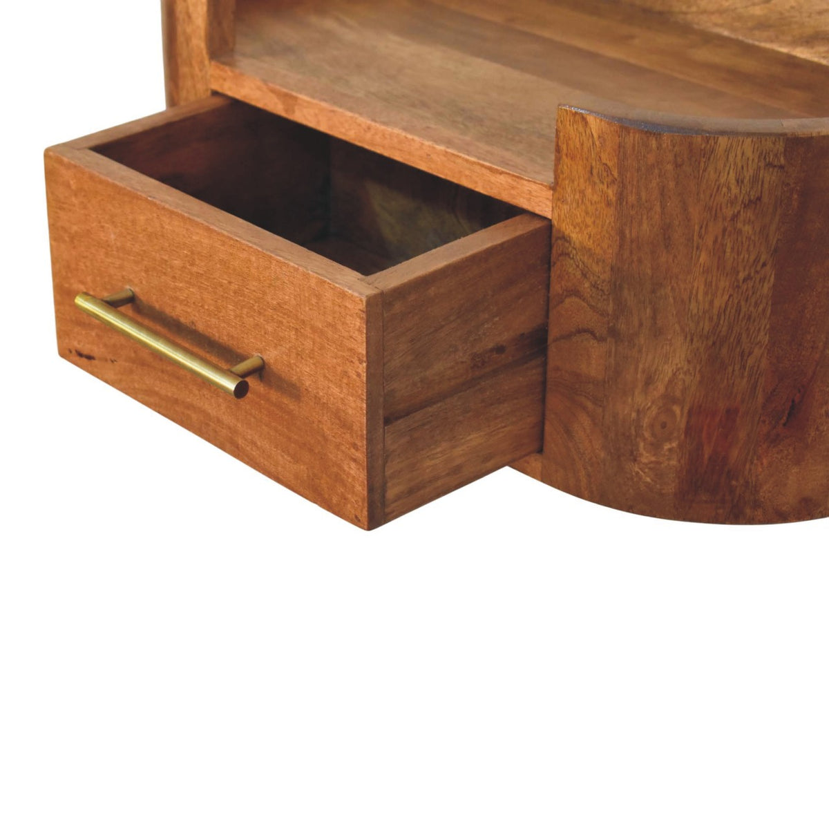 Sonora Teak Wood Floating 1 Drawer Nightstand