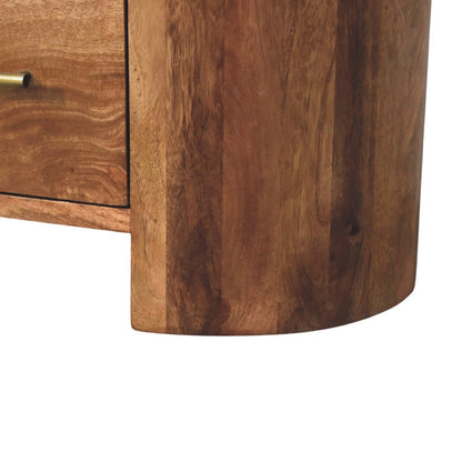 Sonora Teak Wood 1 Drawer Shelf Nightstand