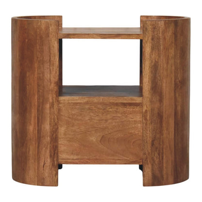 Sonora Teak Wood 1 Drawer Shelf Nightstand
