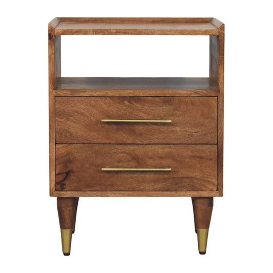 Bellevue Golden Teak Open Frame Nightstand