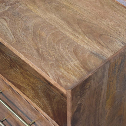Bellevue Golden Teak Open Frame Nightstand