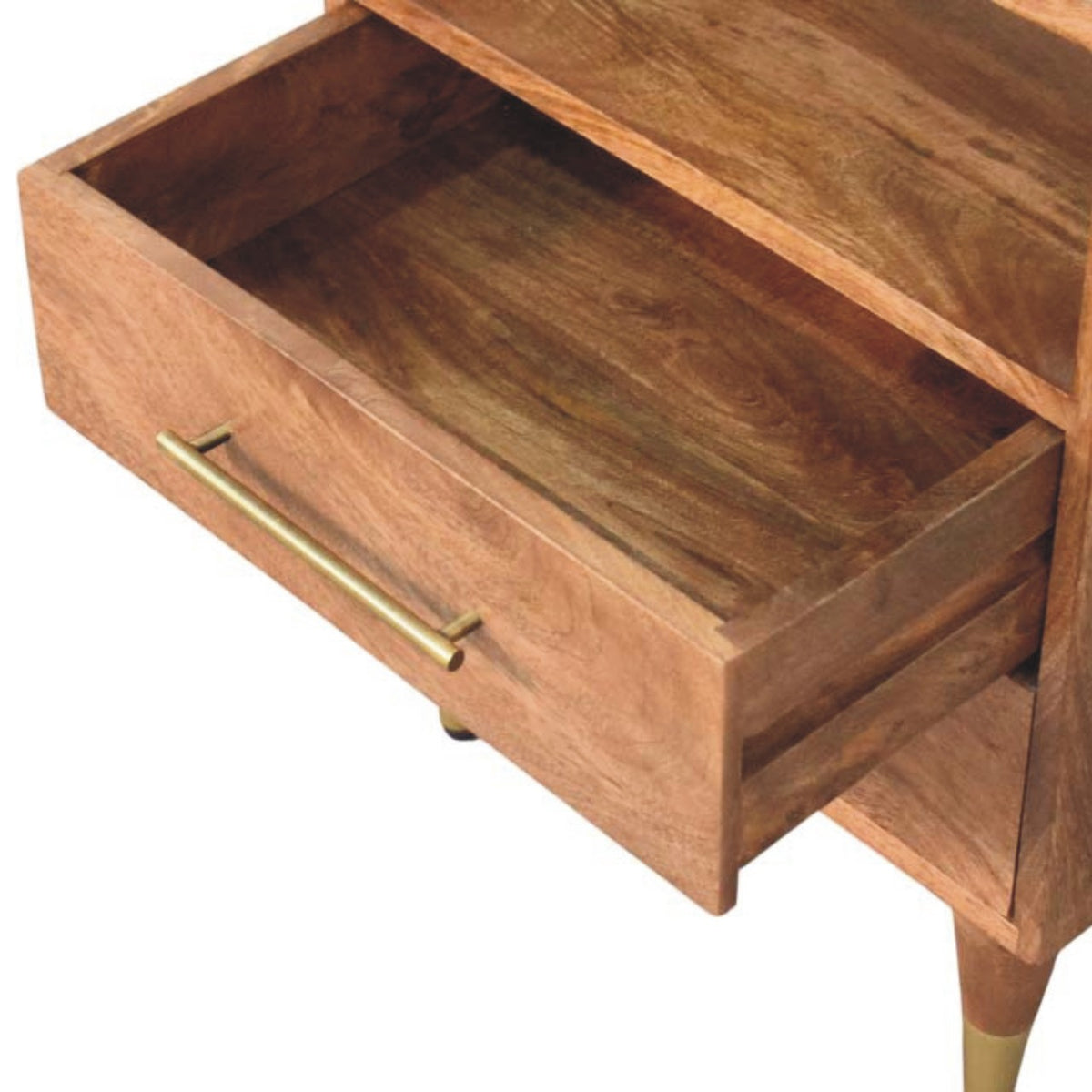 Bellevue Golden Teak Open Frame Nightstand